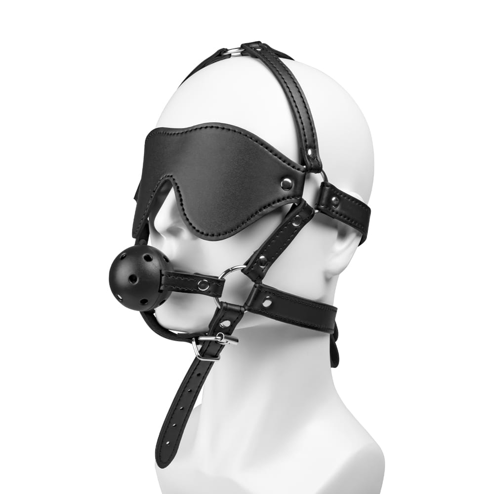 Black Mask with Ball Gag - Image 3