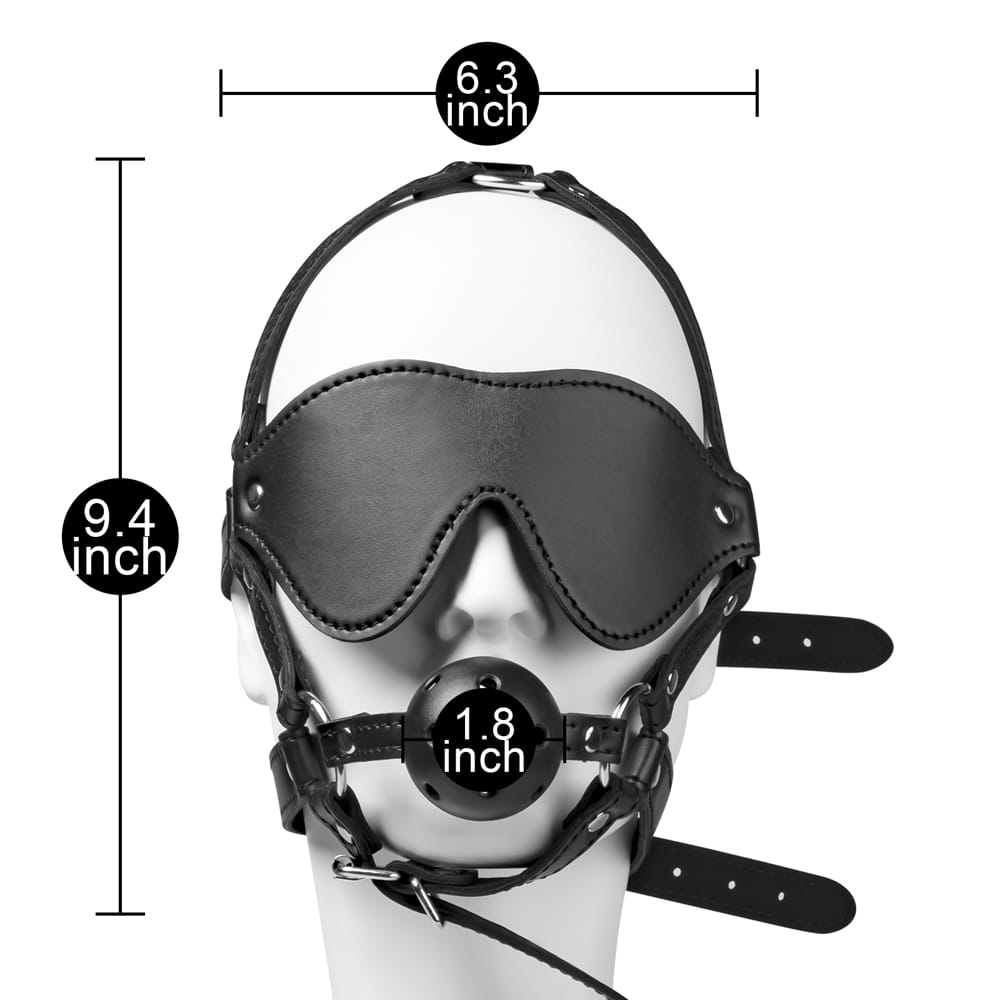 Black Mask with Ball Gag - Image 5
