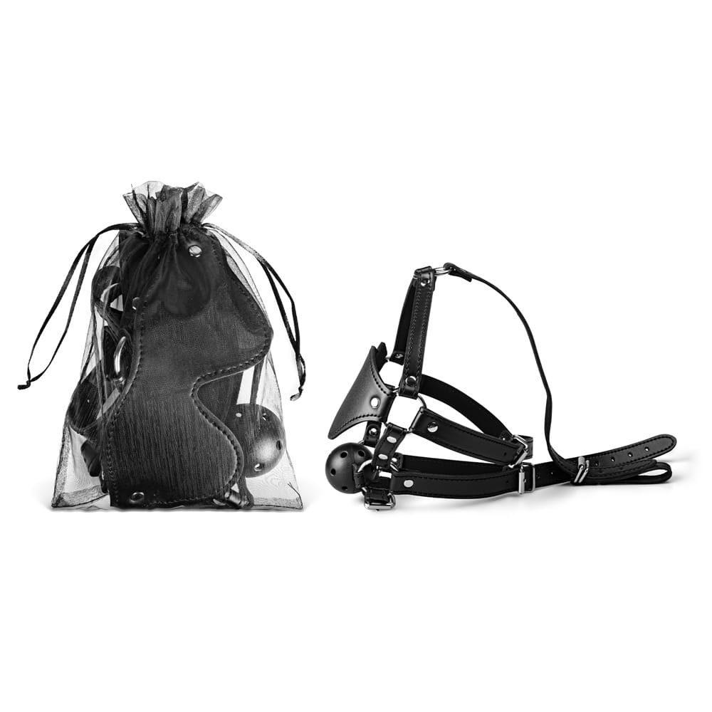 Black Mask with Ball Gag - Image 6